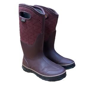 BOGS Women's 7 Classic Tall Snow Rain Boots Waterproof Insulated Winter Purple